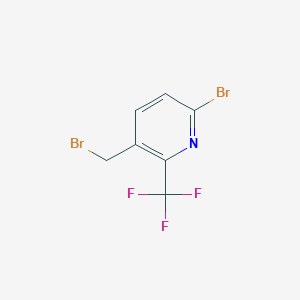 molecular formula C7H4Br2F3N B1412033 6-Bromo-3-bromomethyl-2-(trifluoromethyl)pyridine CAS No. 1227516-44-0