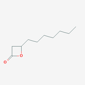 molecular formula C10H18O2 B14120350 4-Heptyloxetan-2-one 