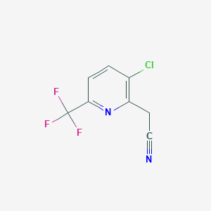 molecular formula C8H4ClF3N2 B1412037 3-Chloro-6-(trifluoromethyl)pyridine-2-acetonitrile CAS No. 1227606-85-0