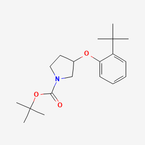 molecular formula C19H29NO3 B14120372 Tert-butyl 3-(2-tert-butylphenoxy)pyrrolidine-1-carboxylate 