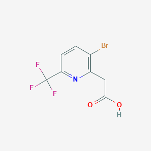 molecular formula C8H5BrF3NO2 B1412039 3-Bromo-6-(trifluoromethyl)pyridine-2-acetic acid CAS No. 1214374-35-2