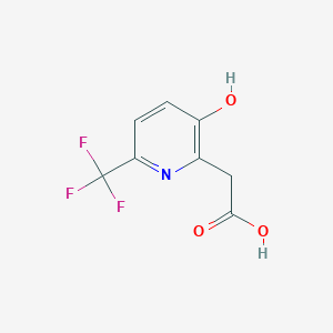 molecular formula C8H6F3NO3 B1412040 3-Hydroxy-6-(trifluoromethyl)pyridine-2-acetic acid CAS No. 1227563-26-9