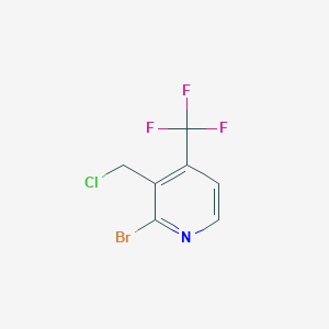molecular formula C7H4BrClF3N B1412041 2-Bromo-3-chloromethyl-4-(trifluoromethyl)pyridine CAS No. 1227578-14-4