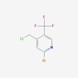 molecular formula C7H4BrClF3N B1412042 2-Bromo-4-chloromethyl-5-(trifluoromethyl)pyridine CAS No. 1227590-77-3