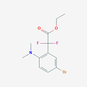 molecular formula C12H14BrF2NO2 B14120438 Ethyl 2-(5-bromo-2-(dimethylamino)phenyl)-2,2-difluoroacetate 