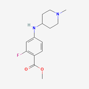 molecular formula C14H19FN2O2 B14120459 Methyl 2-fluoro-4-((1-methylpiperidin-4-yl)amino)benzoate 