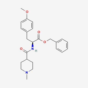 molecular formula C24H30N2O4 B14120465 Benzyl (S)-3-(4-methoxyphenyl)-2-(1-methylpiperidine-4-carboxamido)propanoate 