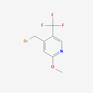 molecular formula C8H7BrF3NO B1412048 4-Bromomethyl-2-methoxy-5-(trifluoromethyl)pyridine CAS No. 1227594-95-7
