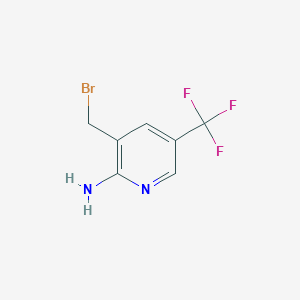 molecular formula C7H6BrF3N2 B1412050 2-Amino-3-bromomethyl-5-(trifluoromethyl)pyridine CAS No. 1227581-30-7