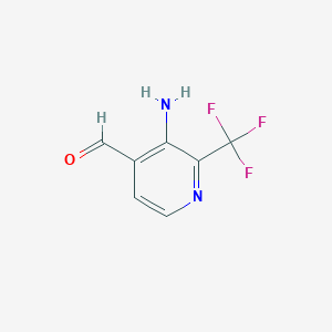 molecular formula C7H5F3N2O B1412051 3-Amino-2-(trifluoromethyl)isonicotinaldehyde CAS No. 1227598-34-6