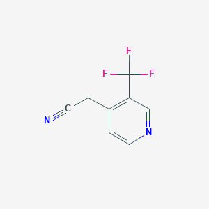 molecular formula C8H5F3N2 B1412054 3-(Trifluoromethyl)pyridine-4-acetonitrile CAS No. 1227490-44-9
