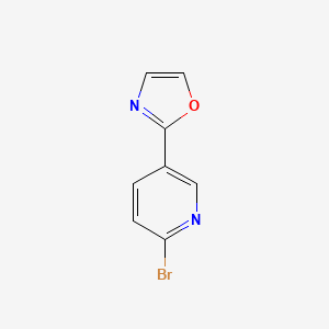 molecular formula C8H5BrN2O B14120571 2-(6-Bromopyridin-3-YL)oxazole 
