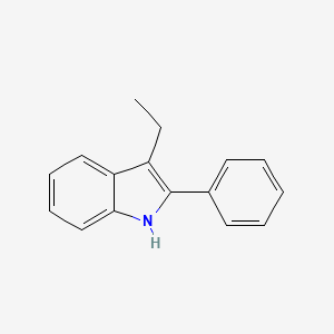 molecular formula C16H15N B14120587 1H-Indole, 3-ethyl-2-phenyl- CAS No. 53475-25-5