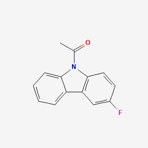 molecular formula C14H10FNO B14120599 9-Acetyl-3-fluorocarbazole 