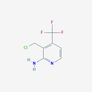 molecular formula C7H6ClF3N2 B1412062 2-Amino-3-chloromethyl-4-(trifluoromethyl)pyridine CAS No. 1227508-99-7