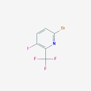 molecular formula C6H2BrF3IN B1412063 6-Bromo-3-iodo-2-(trifluoromethyl)pyridine CAS No. 1227579-35-2