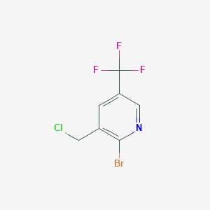 molecular formula C7H4BrClF3N B1412068 2-Bromo-3-chloromethyl-5-(trifluoromethyl)pyridine CAS No. 1227502-48-8