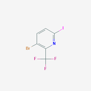 molecular formula C6H2BrF3IN B1412072 3-Bromo-6-iodo-2-(trifluoromethyl)pyridine CAS No. 1227571-57-4