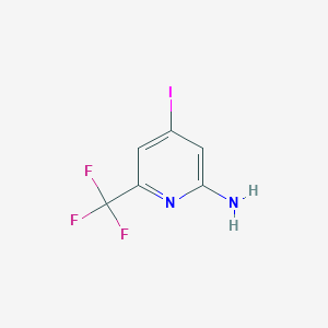 molecular formula C6H4F3IN2 B1412073 2-Amino-4-iodo-6-(trifluoromethyl)pyridine CAS No. 1227581-86-3