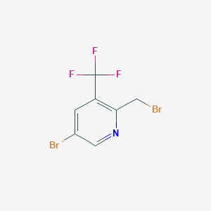 molecular formula C7H4Br2F3N B1412083 5-Bromo-2-(bromomethyl)-3-(trifluoromethyl)pyridine CAS No. 1227585-37-6