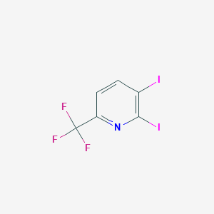 molecular formula C6H2F3I2N B1412086 2,3-Diiodo-6-(trifluoromethyl)pyridine CAS No. 1227599-57-6