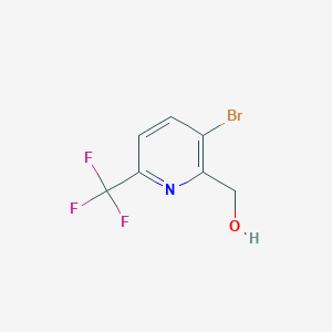 molecular formula C7H5BrF3NO B1412089 (3-Bromo-6-(trifluoromethyl)pyridin-2-yl)methanol CAS No. 1227586-09-5