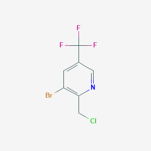 molecular formula C7H4BrClF3N B1412100 3-Bromo-2-(chloromethyl)-5-(trifluoromethyl)pyridine CAS No. 1227489-69-1