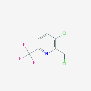 molecular formula C7H4Cl2F3N B1412101 3-Chloro-2-chloromethyl-6-(trifluoromethyl)pyridine CAS No. 1227574-28-8