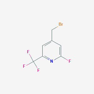 molecular formula C7H4BrF4N B1412105 4-Bromomethyl-2-fluoro-6-(trifluoromethyl)pyridine CAS No. 1227592-64-4