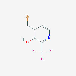 molecular formula C7H5BrF3NO B1412106 4-Bromomethyl-3-hydroxy-2-(trifluoromethyl)pyridine CAS No. 1227575-82-7