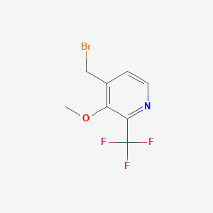 molecular formula C8H7BrF3NO B1412107 4-Bromomethyl-3-methoxy-2-(trifluoromethyl)pyridine CAS No. 1227496-60-7