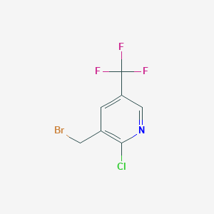 molecular formula C7H4BrClF3N B1412111 3-Bromomethyl-2-chloro-5-(trifluoromethyl)pyridine CAS No. 1227588-09-1