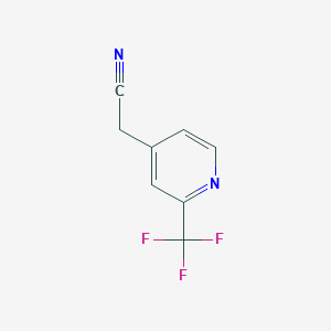molecular formula C8H5F3N2 B1412126 2-(Trifluoromethyl)pyridine-4-acetonitrile CAS No. 1227591-90-3
