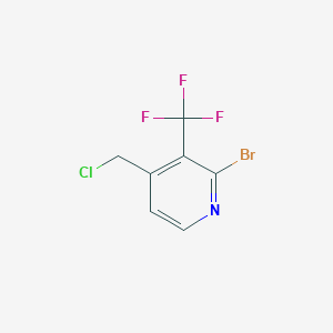 molecular formula C7H4BrClF3N B1412130 2-Bromo-4-chloromethyl-3-(trifluoromethyl)pyridine CAS No. 1227597-36-5