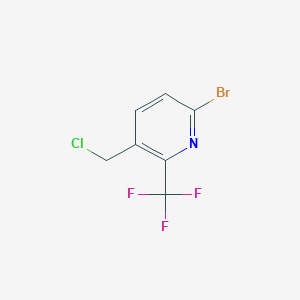 molecular formula C7H4BrClF3N B1412134 6-Bromo-3-chloromethyl-2-(trifluoromethyl)pyridine CAS No. 1227578-18-8