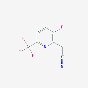 molecular formula C8H4F4N2 B1412139 3-Fluoro-6-(trifluoromethyl)pyridine-2-acetonitrile CAS No. 1227607-79-5