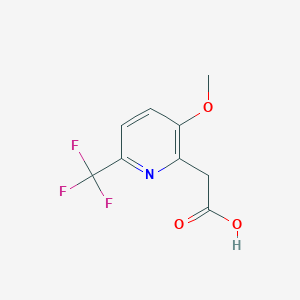 molecular formula C9H8F3NO3 B1412140 3-Methoxy-6-(trifluoromethyl)pyridine-2-acetic acid CAS No. 1227578-08-6