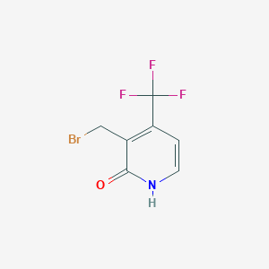molecular formula C7H5BrF3NO B1412145 3-Bromomethyl-2-hydroxy-4-(trifluoromethyl)pyridine CAS No. 1227502-08-0