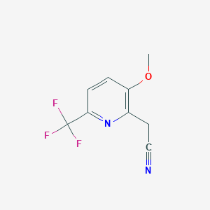 molecular formula C9H7F3N2O B1412149 3-Methoxy-6-(trifluoromethyl)pyridine-2-acetonitrile CAS No. 1227578-50-8