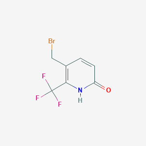molecular formula C7H5BrF3NO B1412151 3-Bromomethyl-6-hydroxy-2-(trifluoromethyl)pyridine CAS No. 1227571-91-6