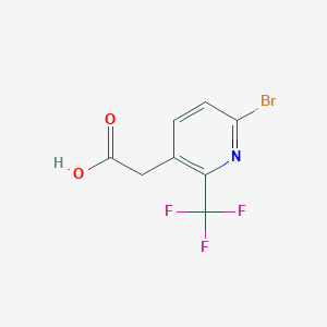 molecular formula C8H5BrF3NO2 B1412153 6-Bromo-2-(trifluoromethyl)pyridine-3-acetic acid CAS No. 1227579-97-6