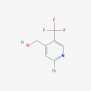molecular formula C7H5BrF3NO B1412155 2-Bromo-5-(trifluoromethyl)pyridine-4-methanol CAS No. 1227580-02-0
