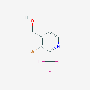 molecular formula C7H5BrF3NO B1412156 3-Bromo-2-(trifluoromethyl)pyridine-4-methanol CAS No. 1227576-82-0