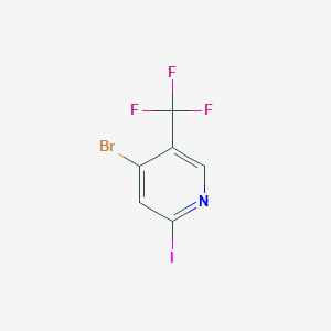 molecular formula C6H2BrF3IN B1412159 4-Bromo-2-iodo-5-(trifluoromethyl)pyridine CAS No. 1227571-68-7