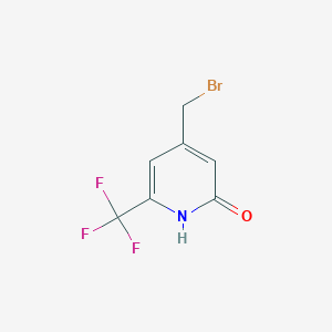 molecular formula C7H5BrF3NO B1412162 4-Bromomethyl-2-hydroxy-6-(trifluoromethyl)pyridine CAS No. 1227594-55-9