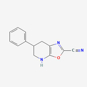 molecular formula C13H11N3O B14121631 2-Cyano-6-phenyloxazolopiperidine 