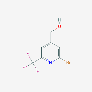 molecular formula C7H5BrF3NO B1412164 2-Bromo-6-(trifluoromethyl)pyridine-4-methanol CAS No. 1227499-07-1