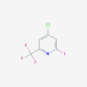 molecular formula C6H2ClF3IN B1412167 4-Chloro-2-iodo-6-(trifluoromethyl)pyridine CAS No. 1227578-22-4