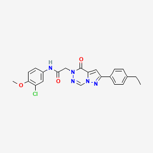 molecular formula C22H20ClN5O3 B14121671 N-(3-chloro-4-methoxyphenyl)-2-[2-(4-ethylphenyl)-4-oxopyrazolo[1,5-d][1,2,4]triazin-5(4H)-yl]acetamide 