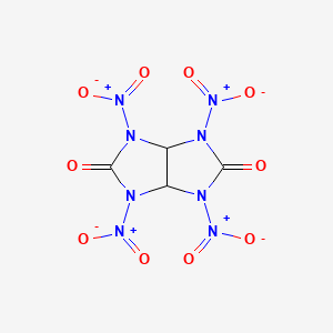 molecular formula C4H2N8O10 B14121673 Imidazo[4,5-d]imidazole-2,5(1H,3H)-dione, tetrahydro-1,3,4,6-tetranitro- CAS No. 55510-03-7